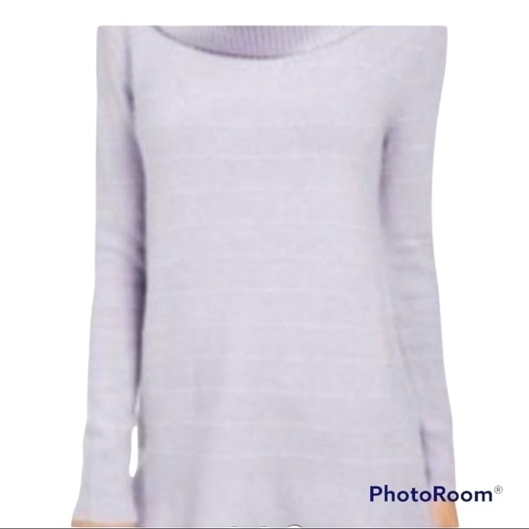 STYLE & Co Women's Lurex Cowl-Neck Sweater lilac - Picture 3 of 10